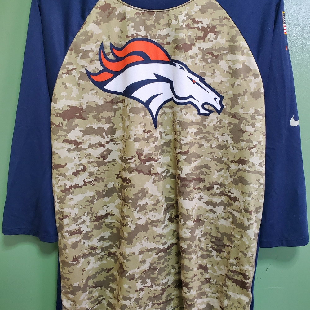 Nike NFL Broncos Salute To Service Legend Camo and Navy Shirt